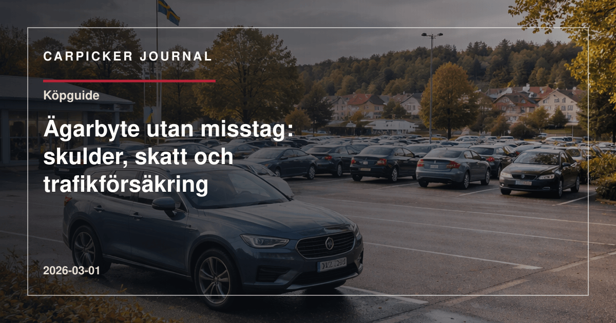 Ägarbyte utan misstag: skulder, skatt och trafikförsäkring