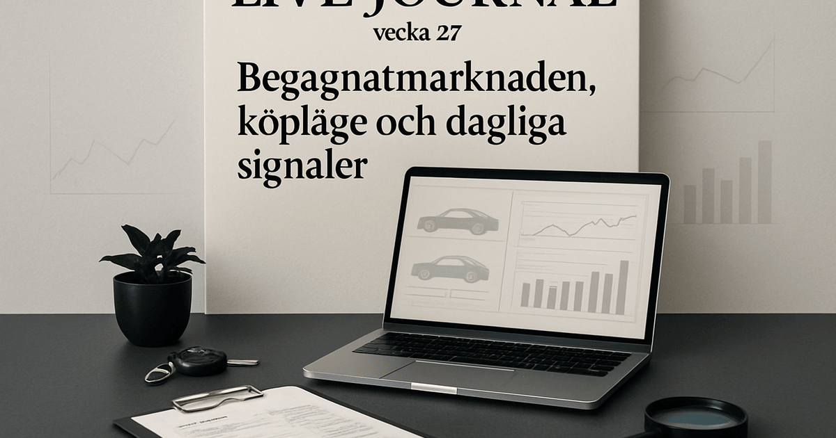 Live Journal vecka 27: begagnatmarknaden, köpläge och dagliga signaler
